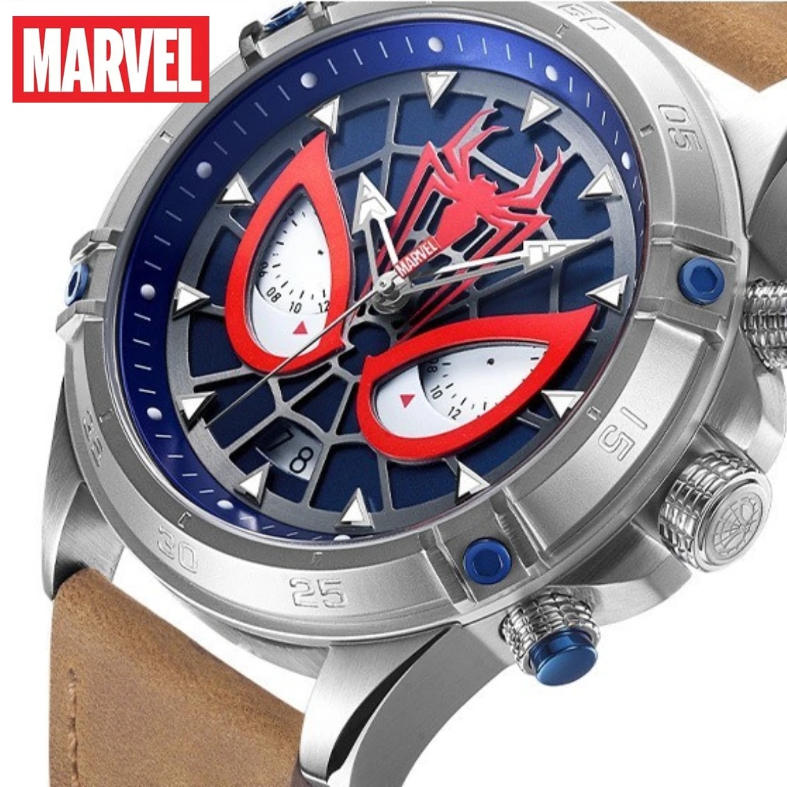 Marvel Genuine Men's Watch Spider -Man Waterproof Quartz Clock Multifunctional Boy Relogio Masculino Disney Gift With Box