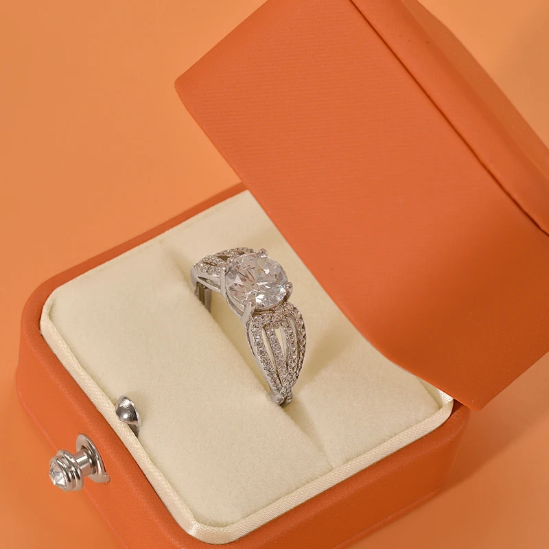 Oirlv Jewelry Box High End Luxury Gift Ring Box Velvet Pendant Necklace Leather Jewelry Gift Boxes For Gift Jewelry Storage Box