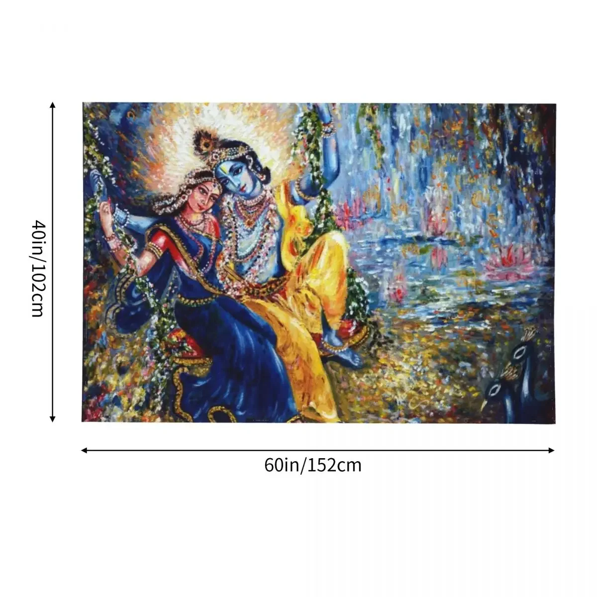 Гобелен Krishna Leela уличное украшение декор комнаты эстетический домашний