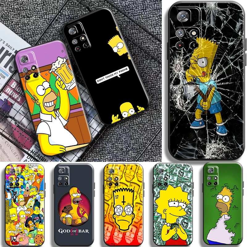 

Funny Homer Simpson Family Phone Case For Xiaomi Redmi Note 11 10 9 11T 11S 10S 10T 9S Pro 5G Redmi 10 9 9T 9A 9AT 9C TPU Funda
