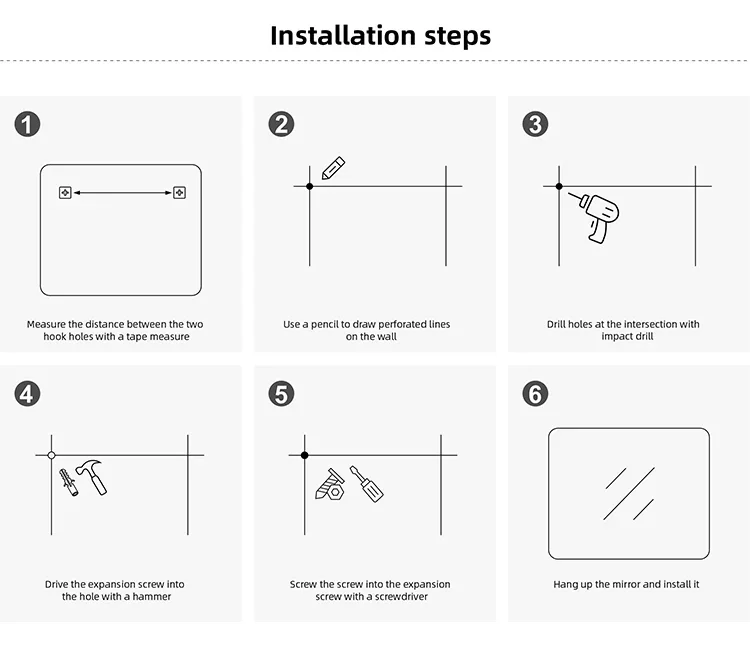 Размер зеркала на заказ: 50x100 см черная оборка верхний стержень: 60 нижний 10 без