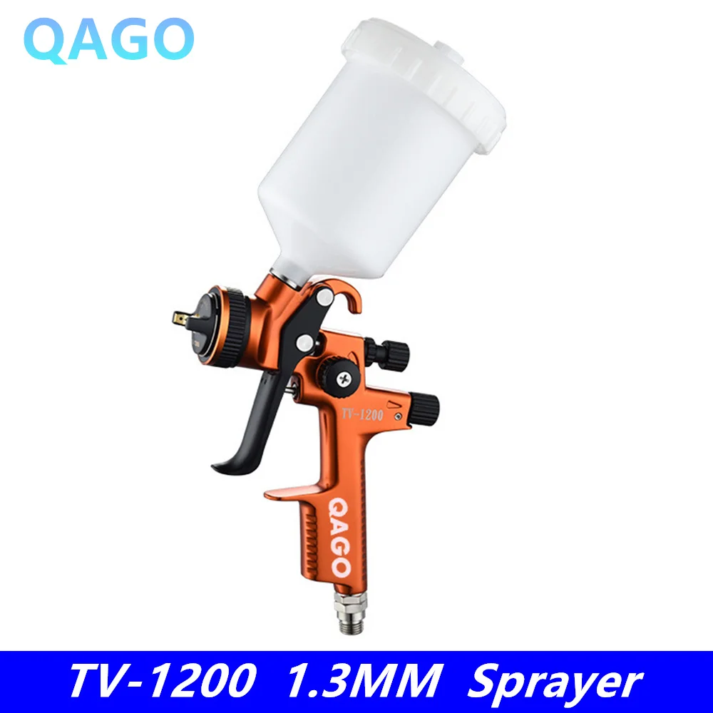 

QAGO TV-1200 HVLP распылитель 1,3 мм сопло из нержавеющей стали распылитель Профессиональный распылитель краски аэрограф для покраски автомобиля