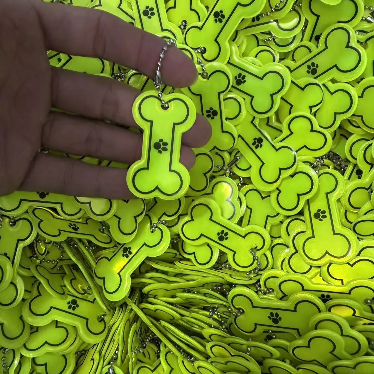 

Светоотражающие брелки кошачья лапка набор из 10 штук