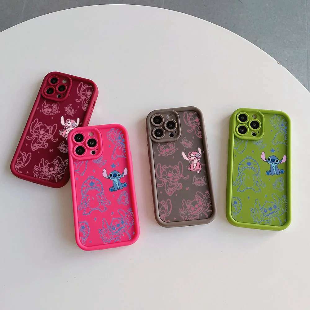 Чехол для телефона Disneies Stitch Angel Samsung S24 S23 S22 S21 S20 Note 20 FE Plus