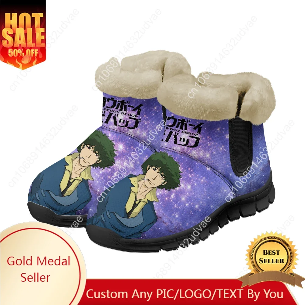 Фото C-Cowboy Bebop Snow Boots Мужская женская подростковая обувь сохраняет тепло Высококачественные повседневные легкие спортивные кроссовки для пар на заказ №1