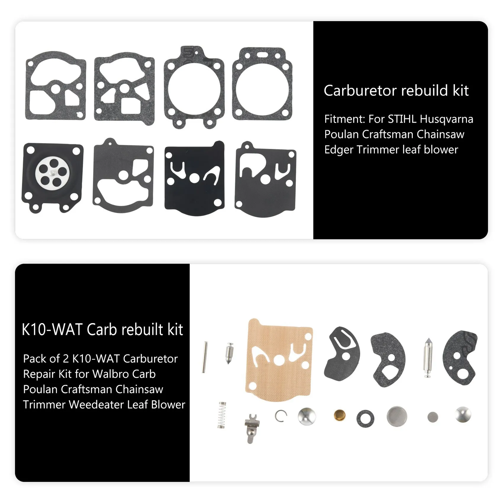 Набор из 2 элементов для Ремонта Карбюратора Walbro Carb птичника ремесленника