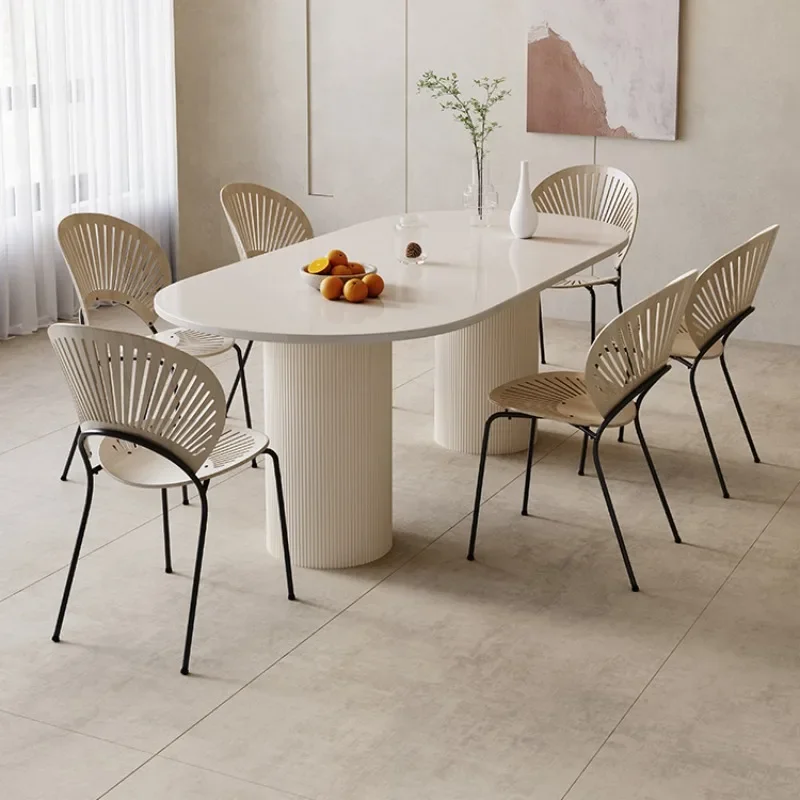 Индивидуальный обеденный стол с каменной панелью современный небольшой