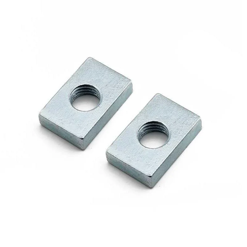 

100pc 8mm Square Nut Rectangular Nuts M8X25X20X5 GB39 Aluminum Profile Accessory Slider Block Thin Carbon Steel Countersunk Nut