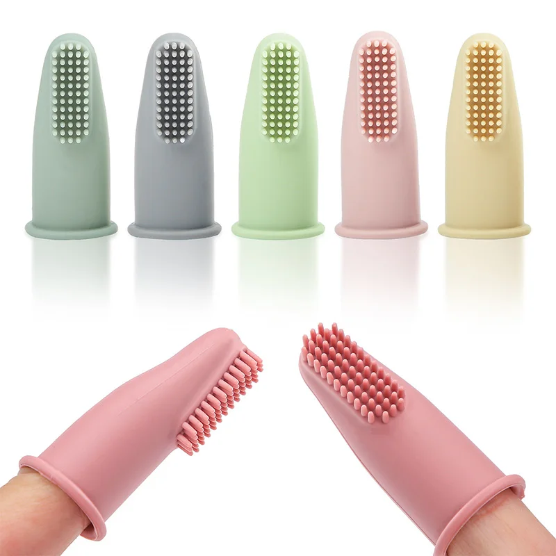 

2Pcs Soft Finger Toothbrush for Babies Infant Tooth Clean Brush Food Grade Silicone Kids Teeth Oral Health Care Baby Items 2023