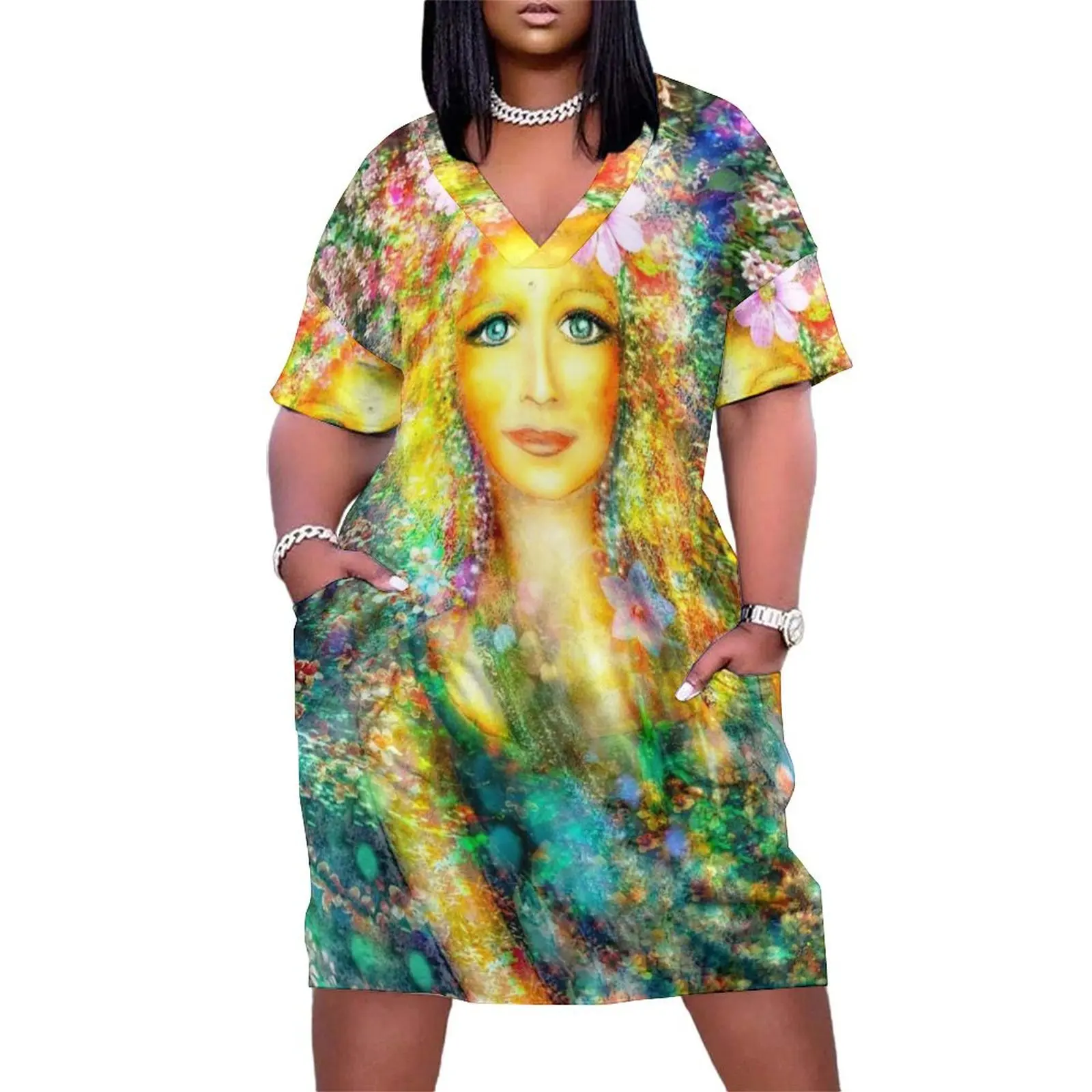 Lemurian priestess свободное платье с карманами элегантные женские платья на свадьбу для