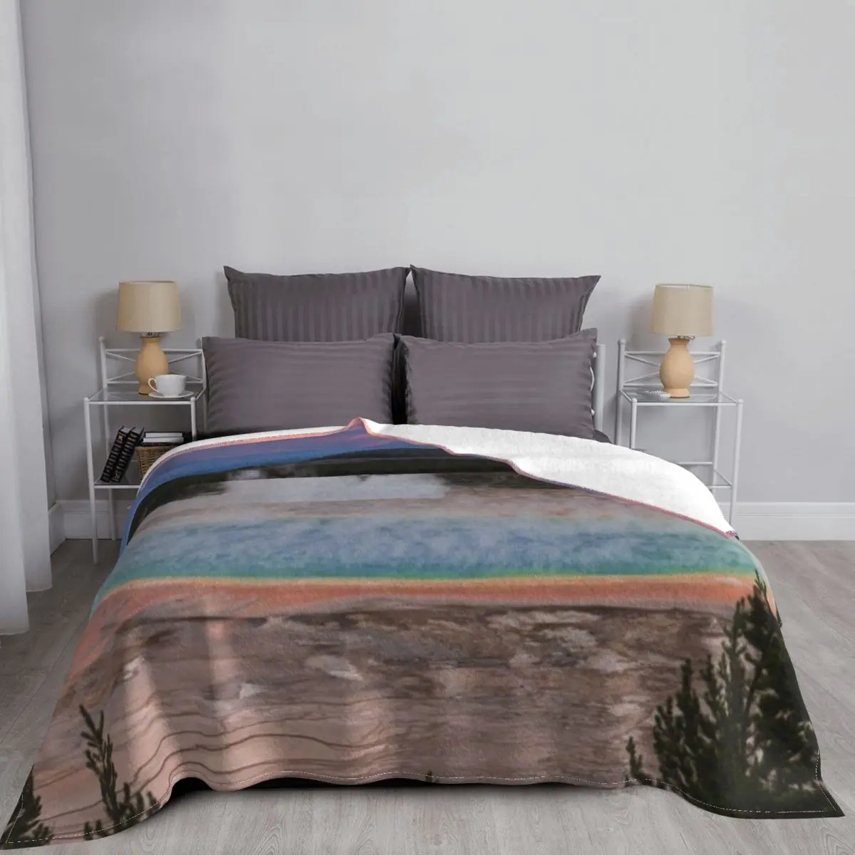 Ультрамягкое одеяло из микрофлиса Grand Prismatic Spring Wyoming