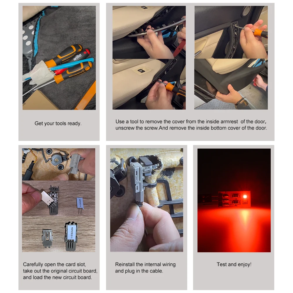 Подходит для BMW 2Series F45 Active Tourer F46 Gran Gen1 2014-2021 гг. светодиодная отделка приборной