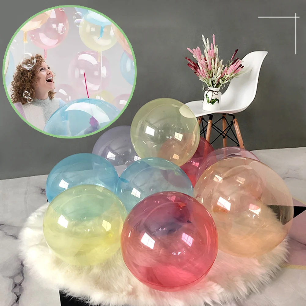 

1pcs Large Wide Neck Transparent Bobo Balloon Flower Bouquet Doll Snack Gift Wrap Valentines Day Birthday Party Wedding Decor