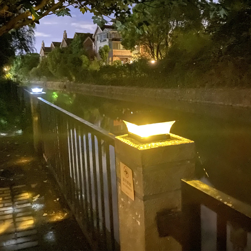 

Солнечная лампа, 3 режима освещения, водонепроницаемая светодиодная крышка для ограждения, аксессуары для украшения сада