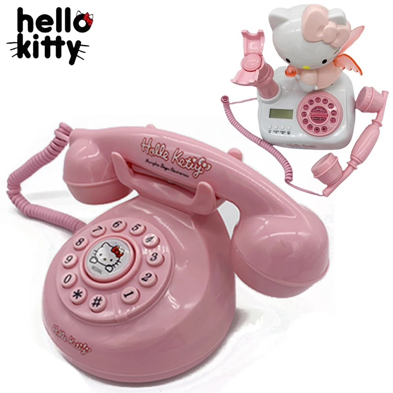 Hello Kitty – téléphone fixe multifonction  rétro  bureau  chambre à coucher  pour décoration