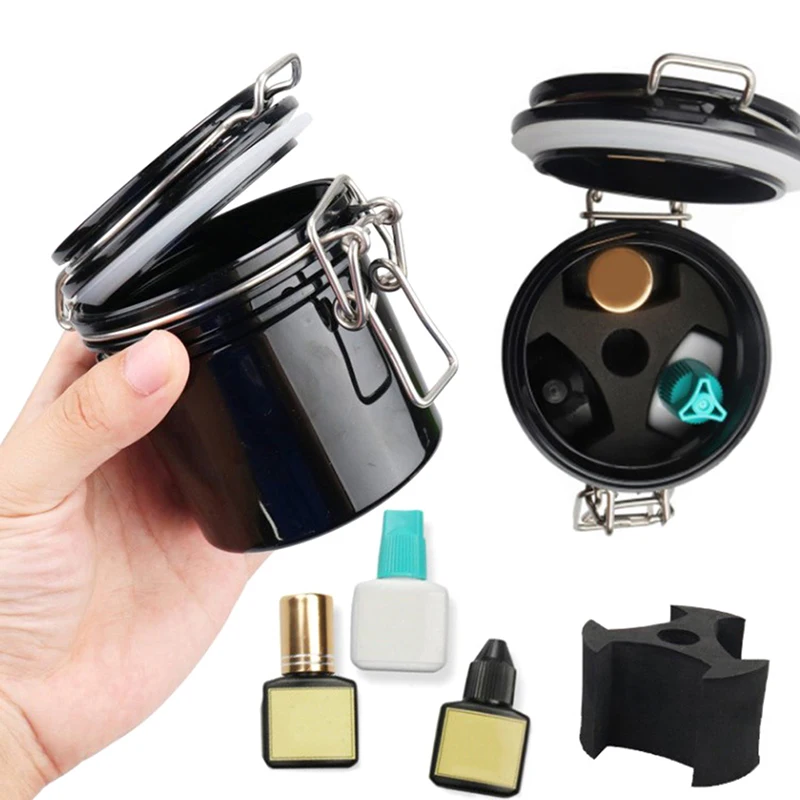 

Eyelash Glue Storage Tank Individual Adhesive Stand Eyelash Extension Activated Sealed Storage Jar Container Makeup Tools