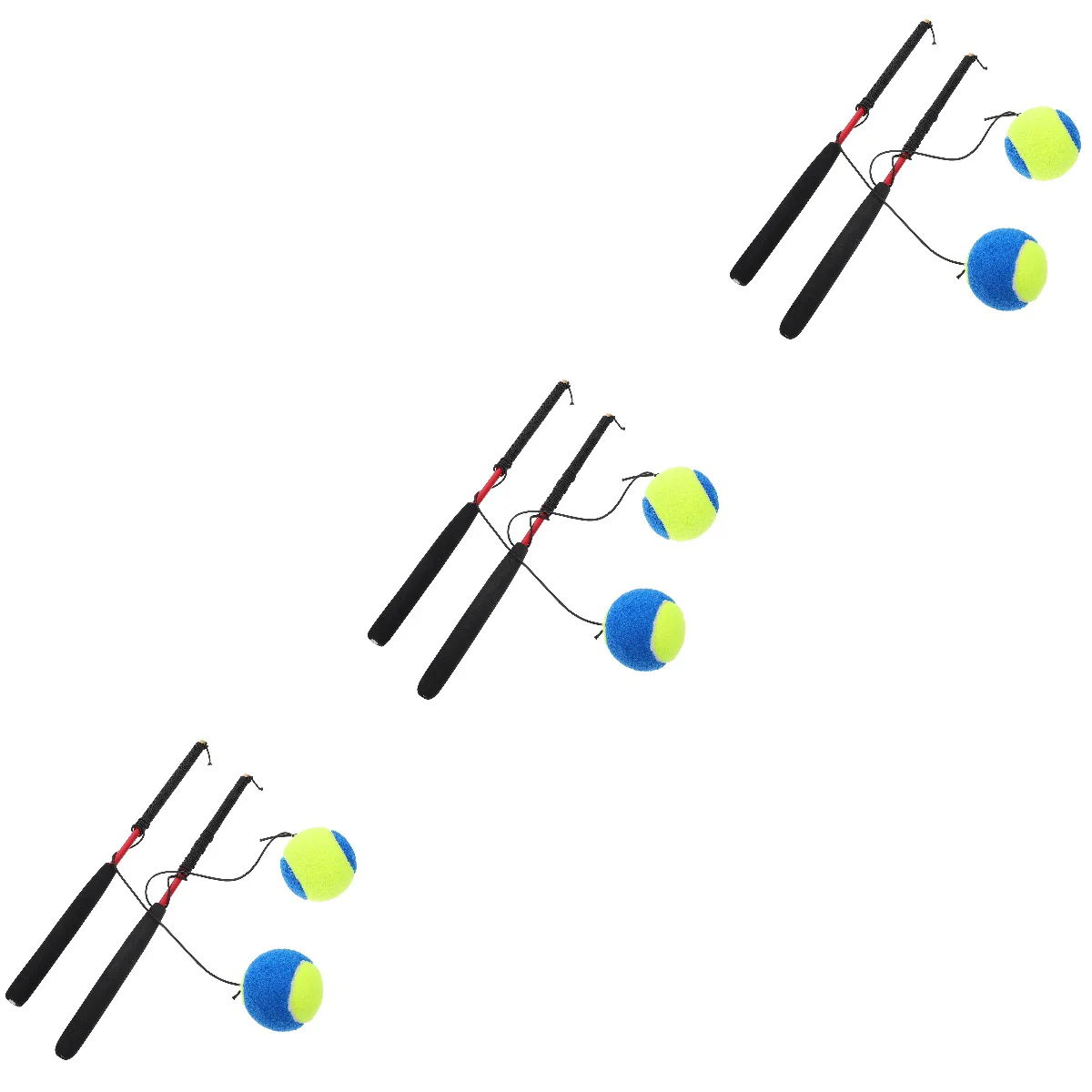 

3 Sets of Sports Fitness Balls Parent-child Interactive Balls Long Line Balls