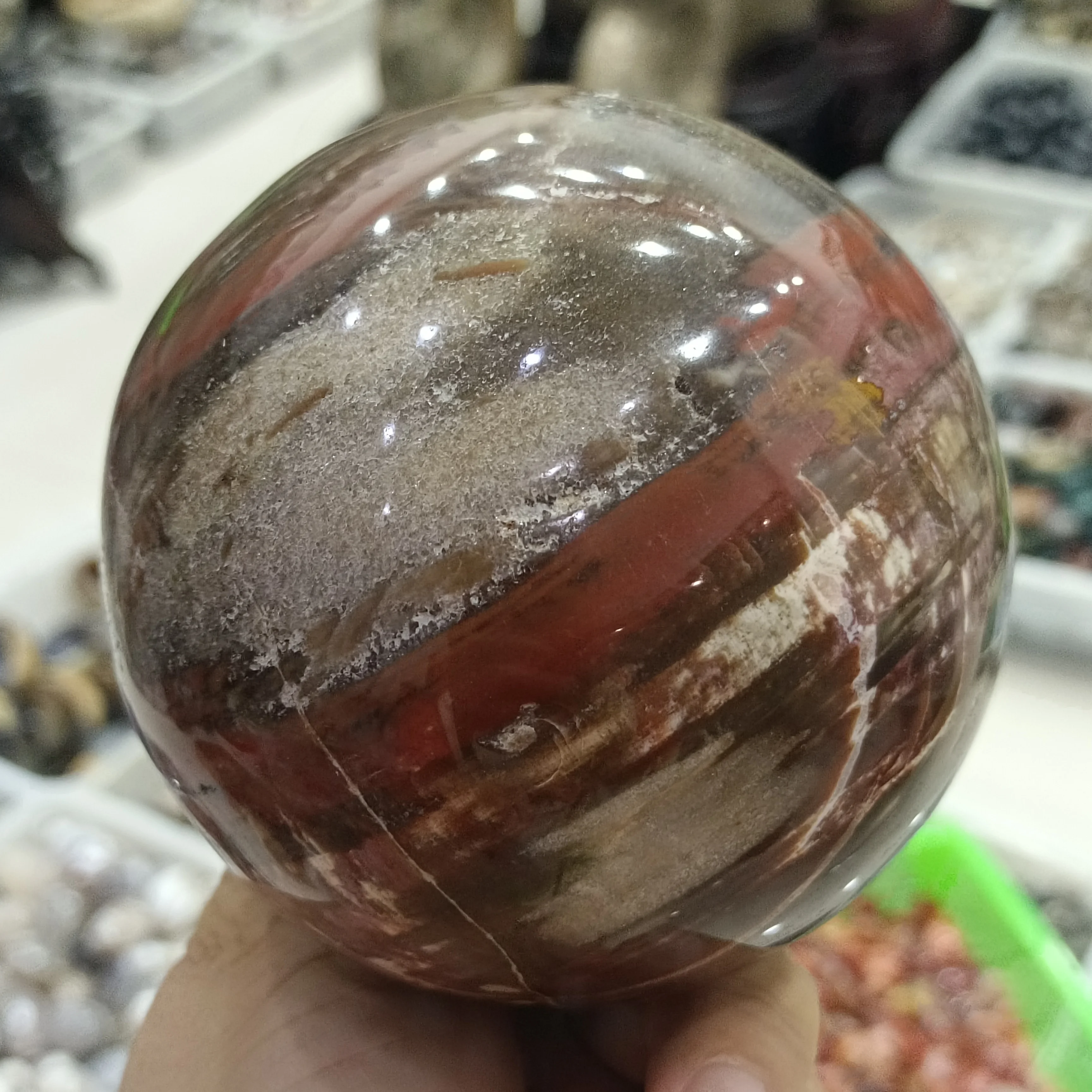 

Natural Trees Stone Ball Hand-Polished Energy Ore Home Office Decoration Gifts Mineral Reiki Feng Shui Ornaments