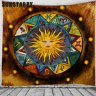Гобелен Sun с индийской мандалой, настенный декоративный макраме в стиле бохо, гобелен в стиле хиппи для творчества