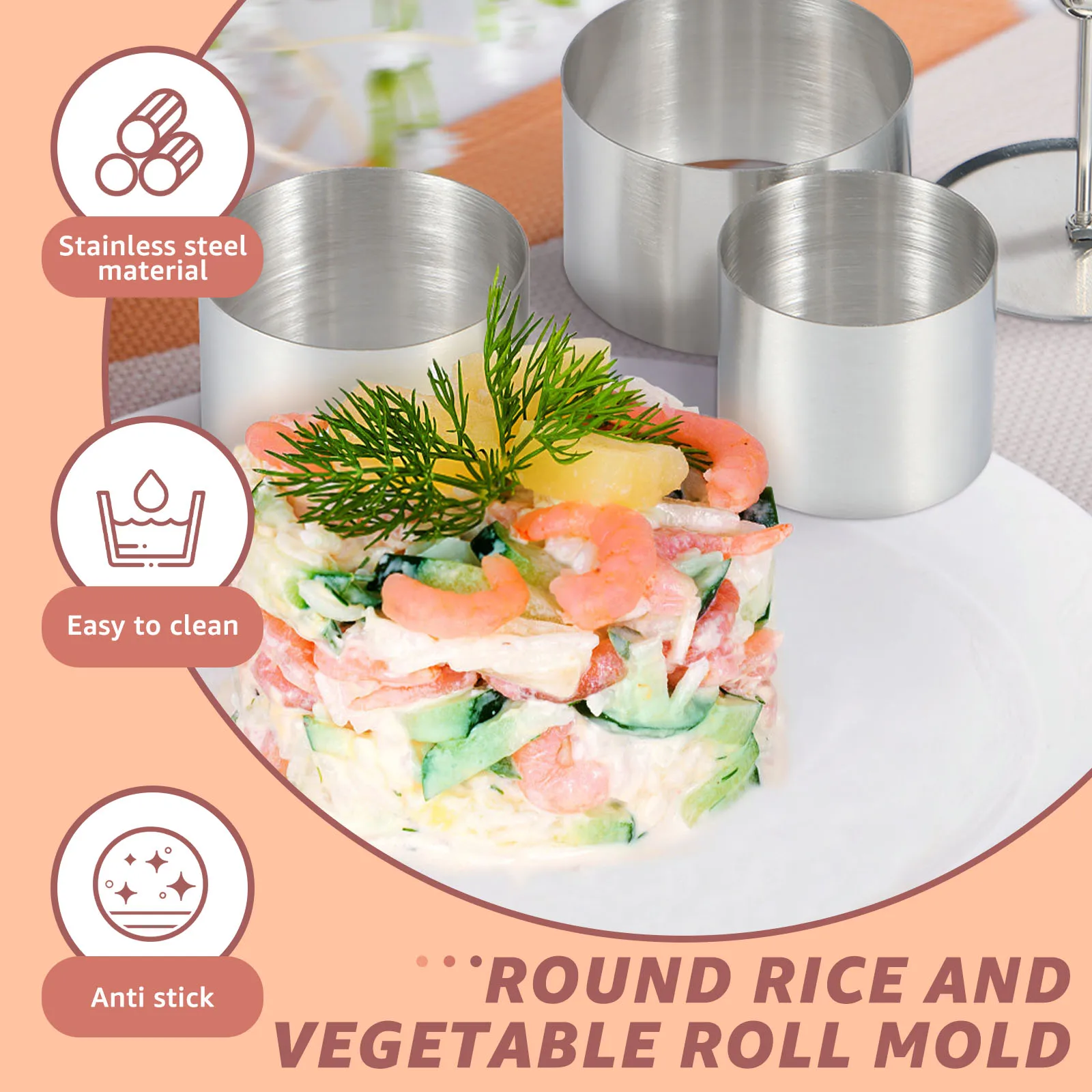 Экологичная круглая форма Onigiri 3 шт. для изготовления рисовых шариков инструменты