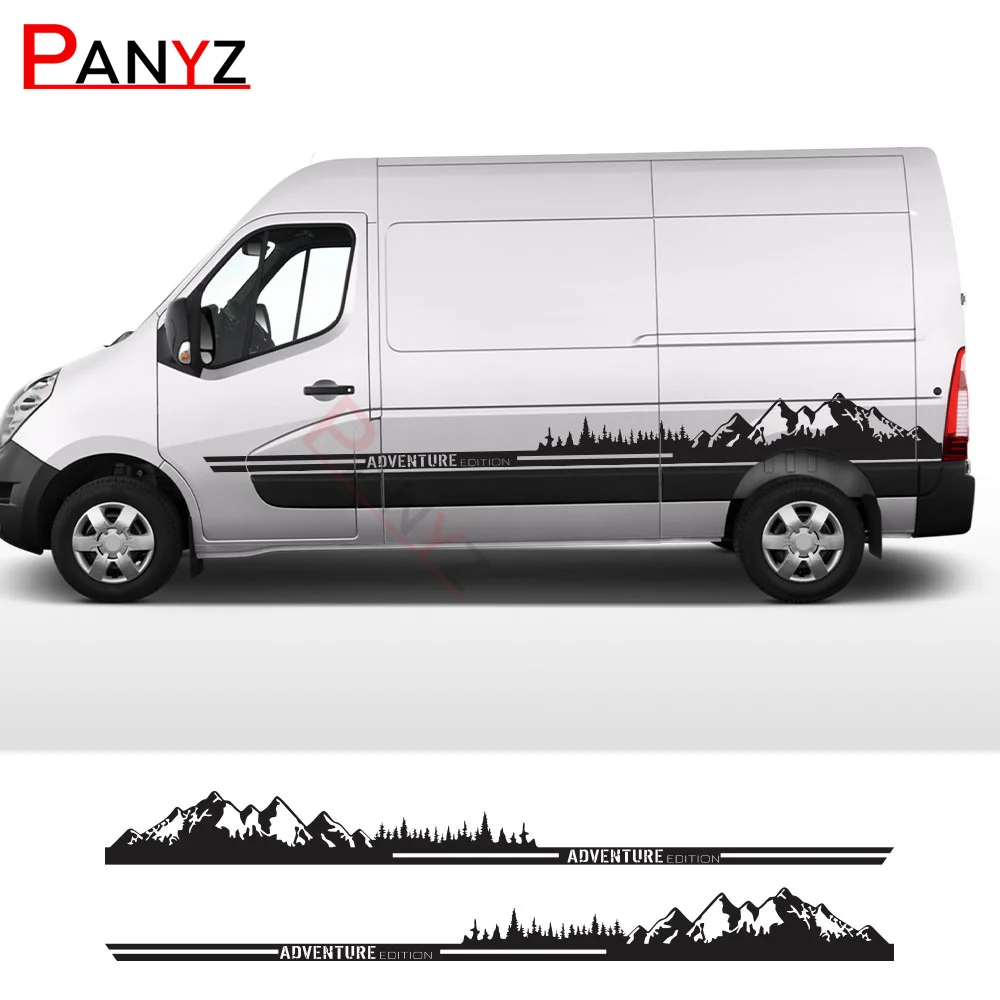 

Car Stickers For Renault Master 2 3 4 NIssan NV400 Interstar Opel Vauxhall Movano Tuning Accessories Camper Van Mountain