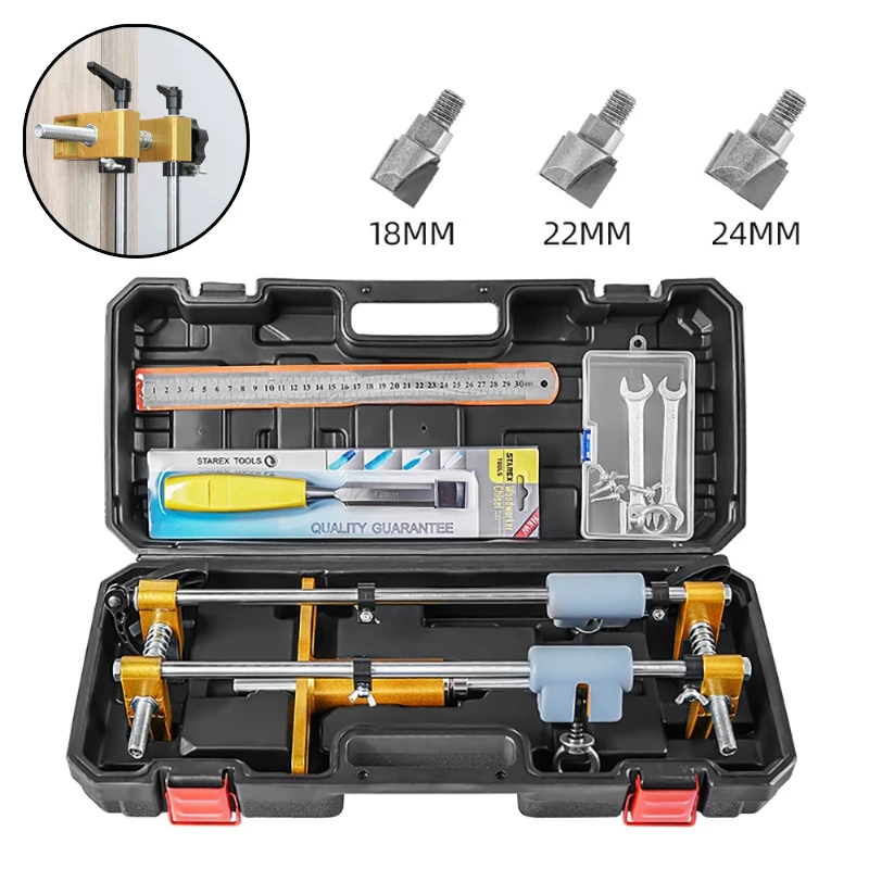 Lock Hole Opener Kit Lock Mortiser Slotter Jig Key Hole Inst