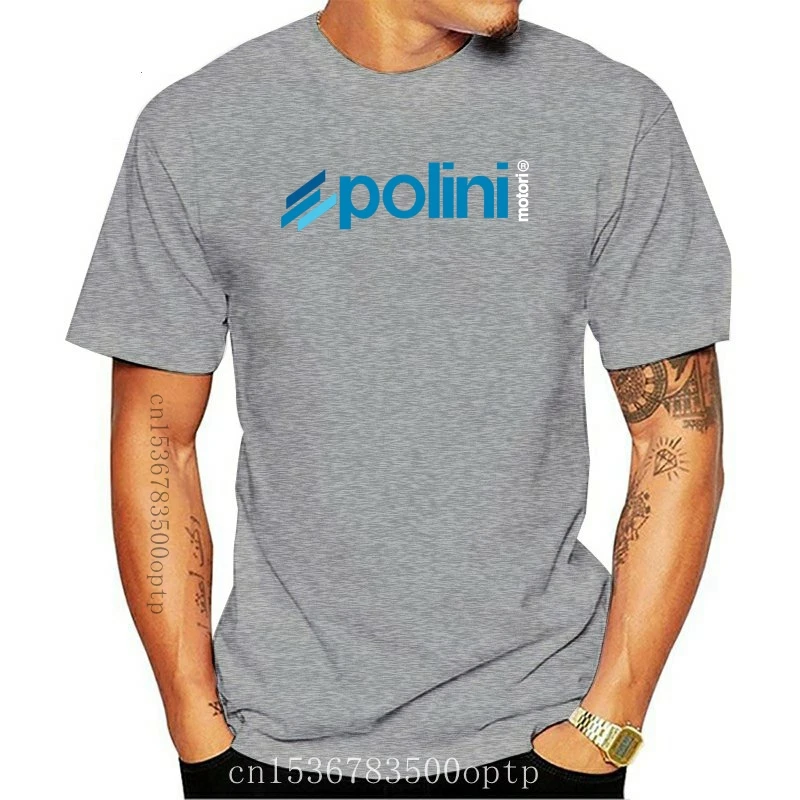 Черная футболка Polini Италия скутер гонщик Мужская на заказ от S до 3Xl 013729 |