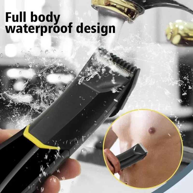 

2023NEW USB зарядные бритвы, аксессуары для бритья, грумер для бороды, Водонепроницаемый уход за пазами, грудь, спина, частная часть, триммер для у...