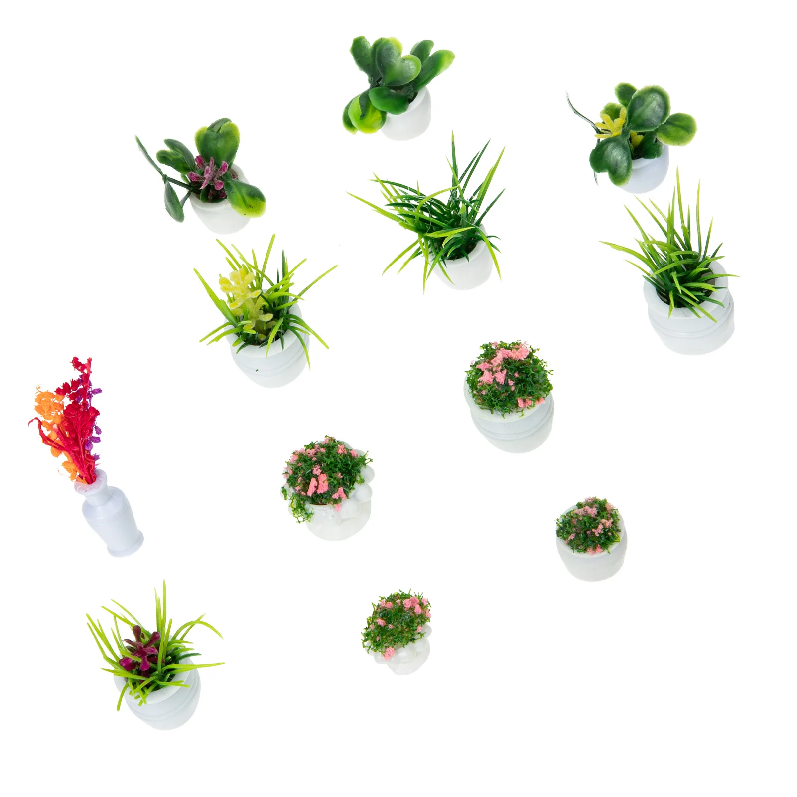12Pcs Mini House Layout Decor Bonsai Model Decor Garden Decor Micro Landscaping Decor for Kids Children Office