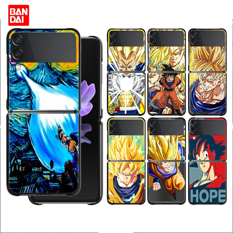 

Dragon Ball Z Goku Saiyajin Phone Case For Samsung Galaxy Z Flip Flip3 Zflip Zflip3 5G Luxury Thin Plastic Black Cover Hard