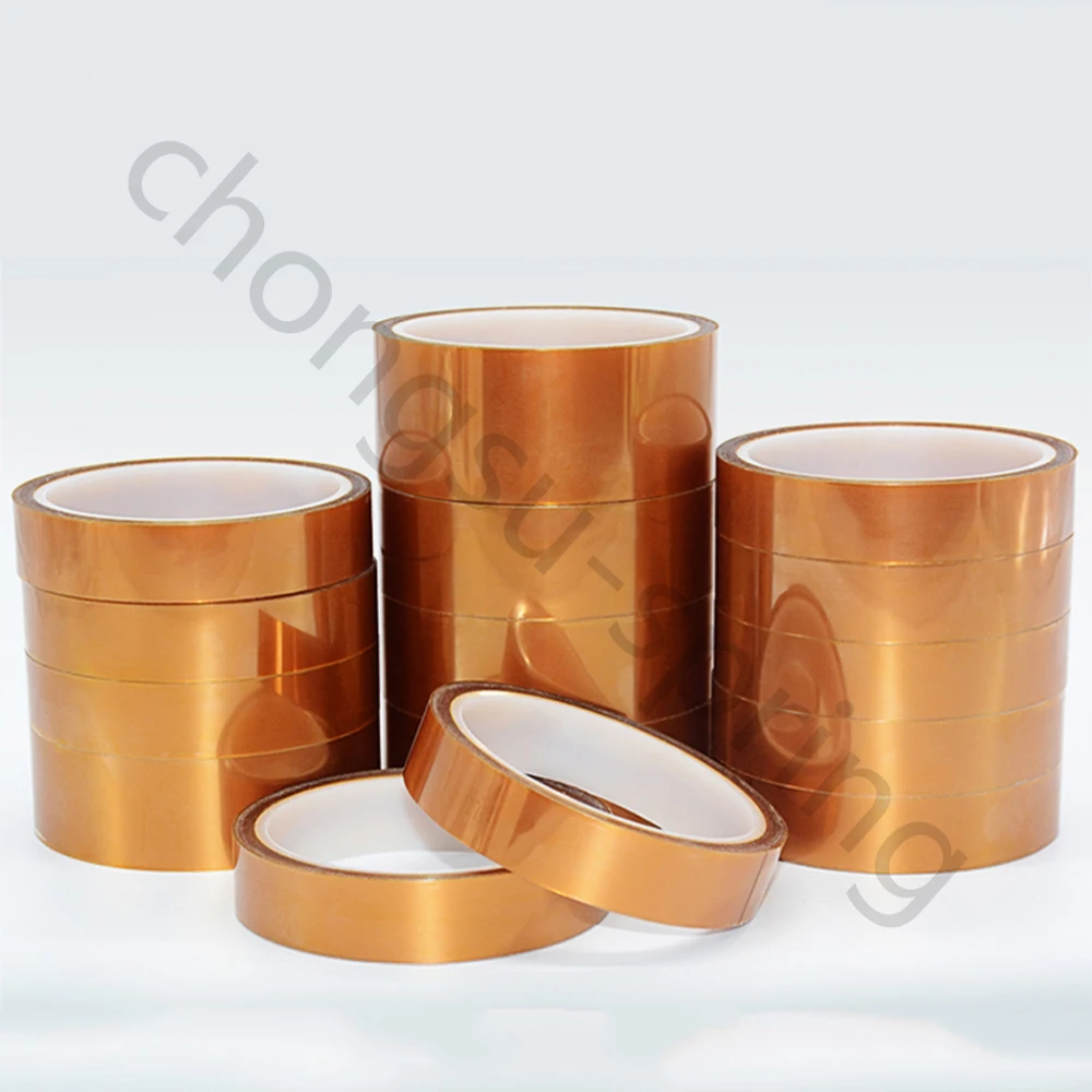 Двухсторонняя клейкая лента Kapton 10 метров термостойкая полиимидная изоляционная