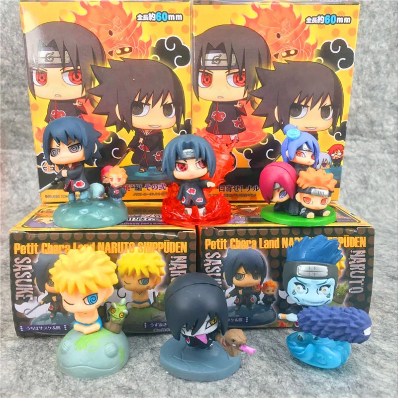 

6pcs/set Anime Naruto Action Figure Q Version Shippuden Hinata Sasuke Itachi Kakashi Gaara Jiraiya Sakura Figure Toy Dolls Gift