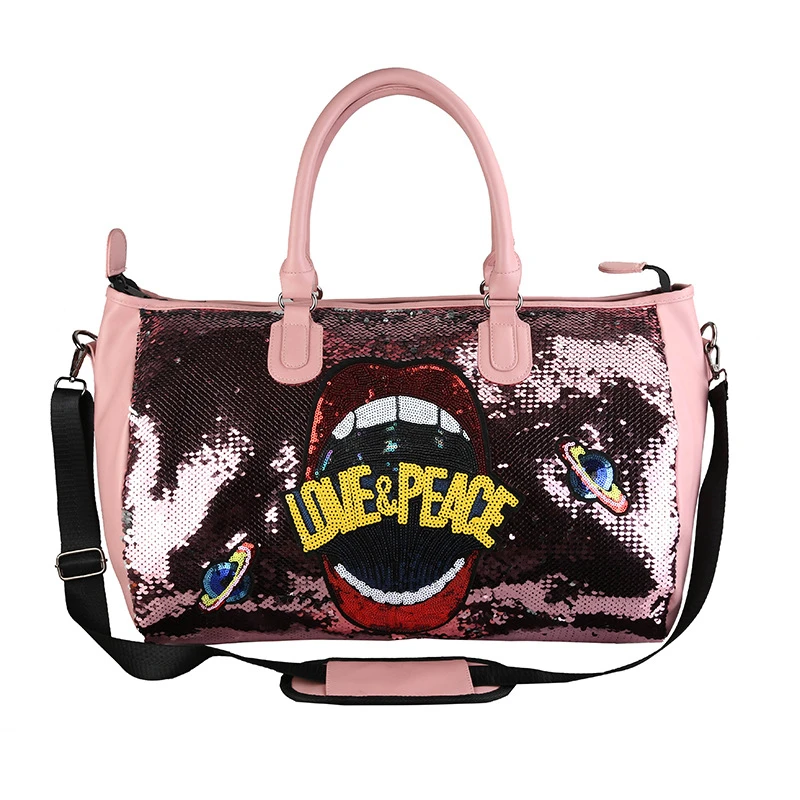 

2022 New style cool lovers single shoulder diagonal cross travel bag PU waterproof short-distance travel bag hand luggage