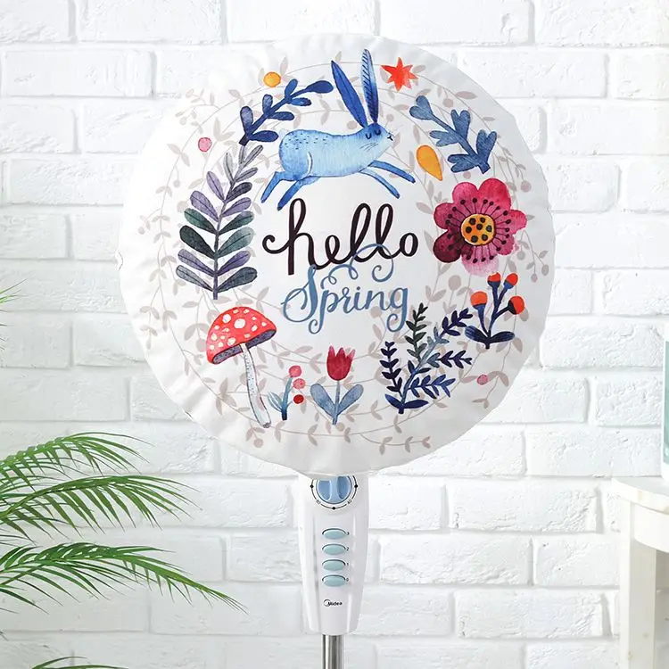 

Cartoon Fabric Fan Cover Desktop Floor Type Electric Fan Dust Cover Round All Inclusive Protective Fan Cover