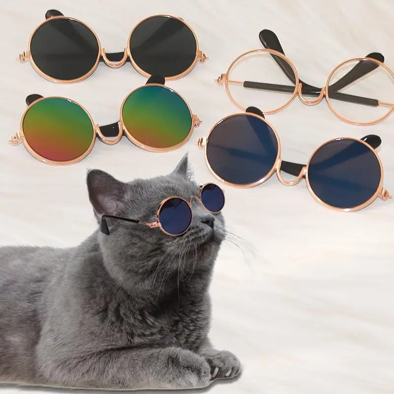 

Stylish Cat Sunglasses Cute Trendy Sunshade Protect Spectacles Multipurpose Fashion Versatile Glasses For Cat Dog Pets Accessory