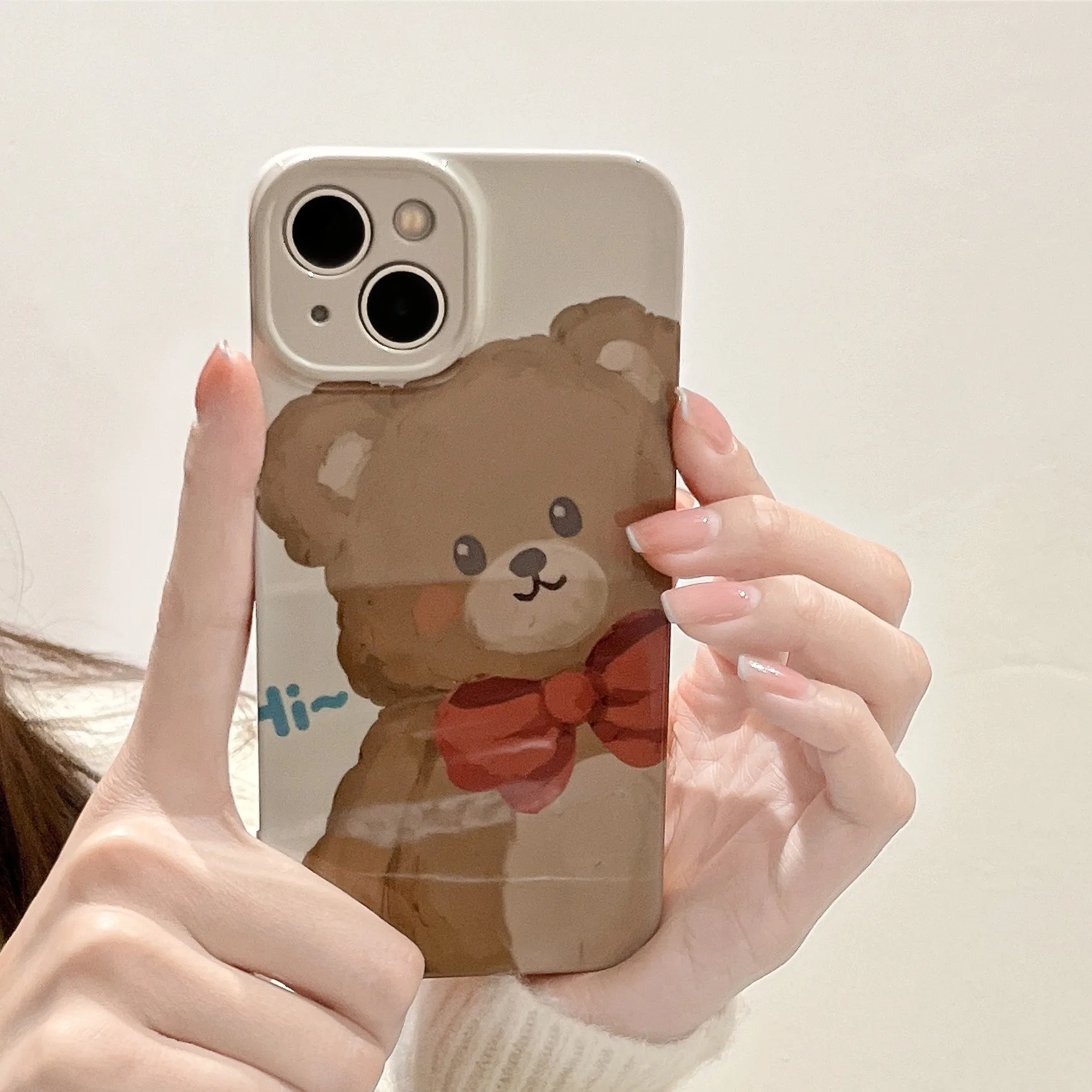 

Case for Huawei MATE30 MATE30PRO MATE40 MATE40PRO MATE50 MATE50PRO cute oil painting bear acrylic hard phone case