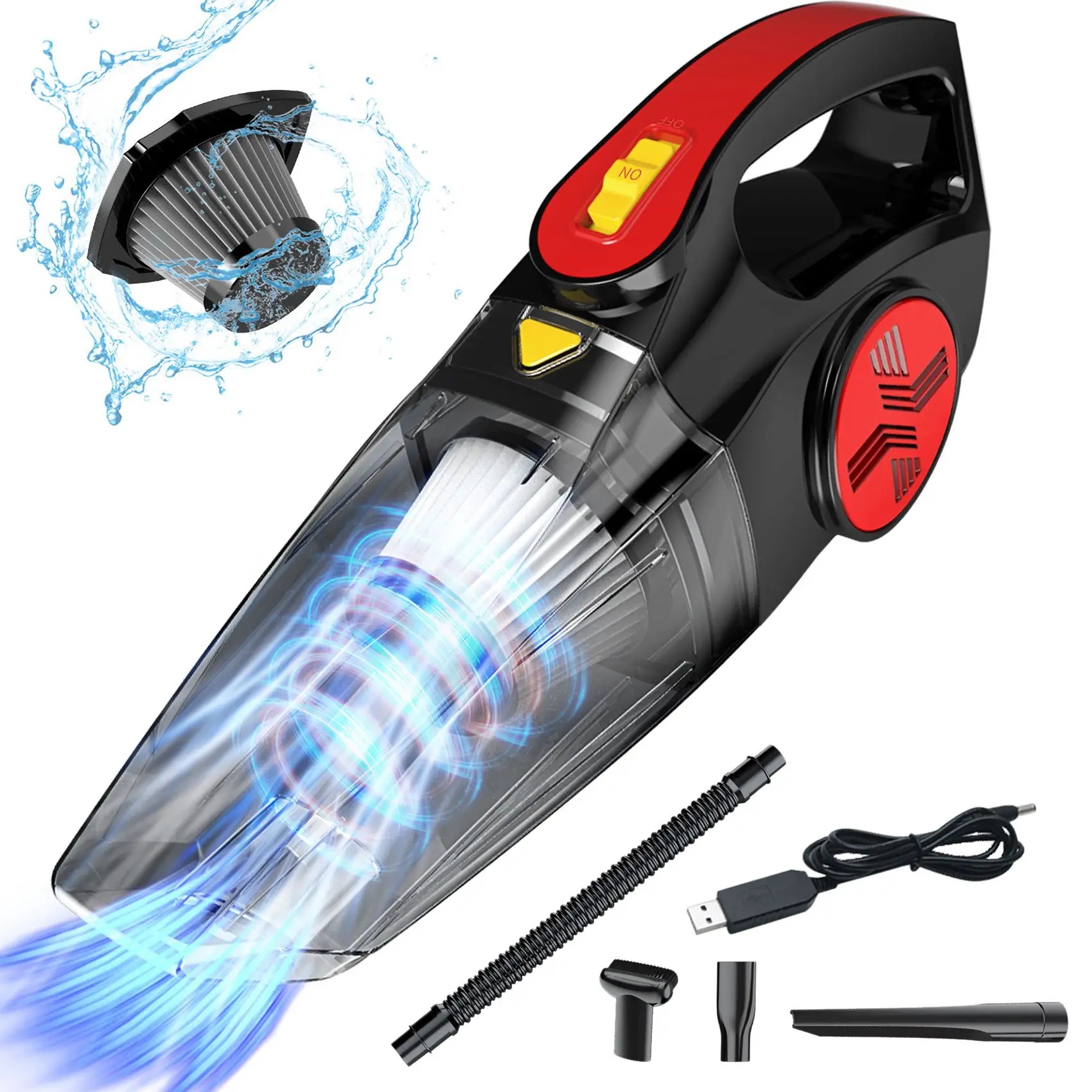 

Car Vacuum Cleaner Cordless Rechargeable Handheld Vacuum with Portable High Power 7000Pa for Car Home Office