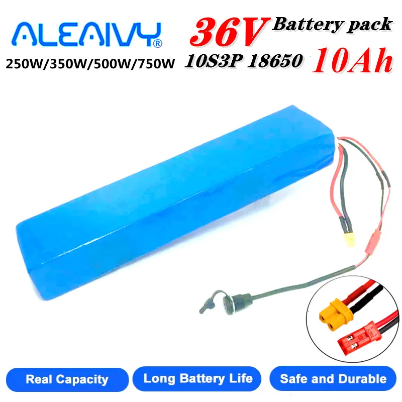 

Aleaivy 36V 10Ah 18650 Lithium Battery Pack 10S3P 42V 250W~600W for xiaomi essential scooter M365 Replaceable Battery + Charger
