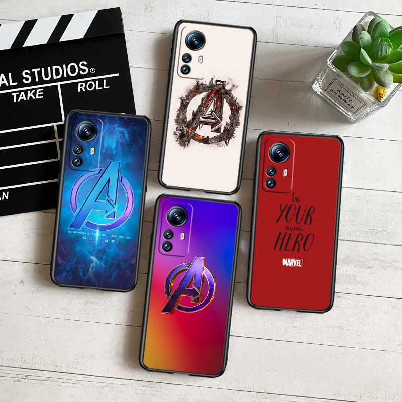 

Marvel Avengers Logo Cool Black Phone Case For Xiaomi Mi 13 12 Lite 12T Pro 12X 12S 11 11T 11i 10T 10 9 Ultra 5G