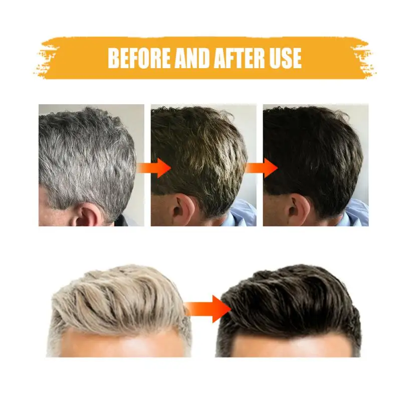 Мыло для восстановления седых волос и бороды шампунь естественного цвета с