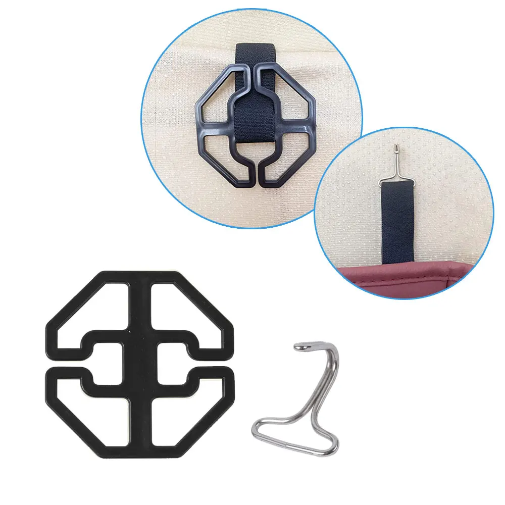 

10pcs Car Seat Cover Plum Plate Metal Hook Plastic Card Fixed Chuck Fastener Car Seat Cover Tape Fastener Clips