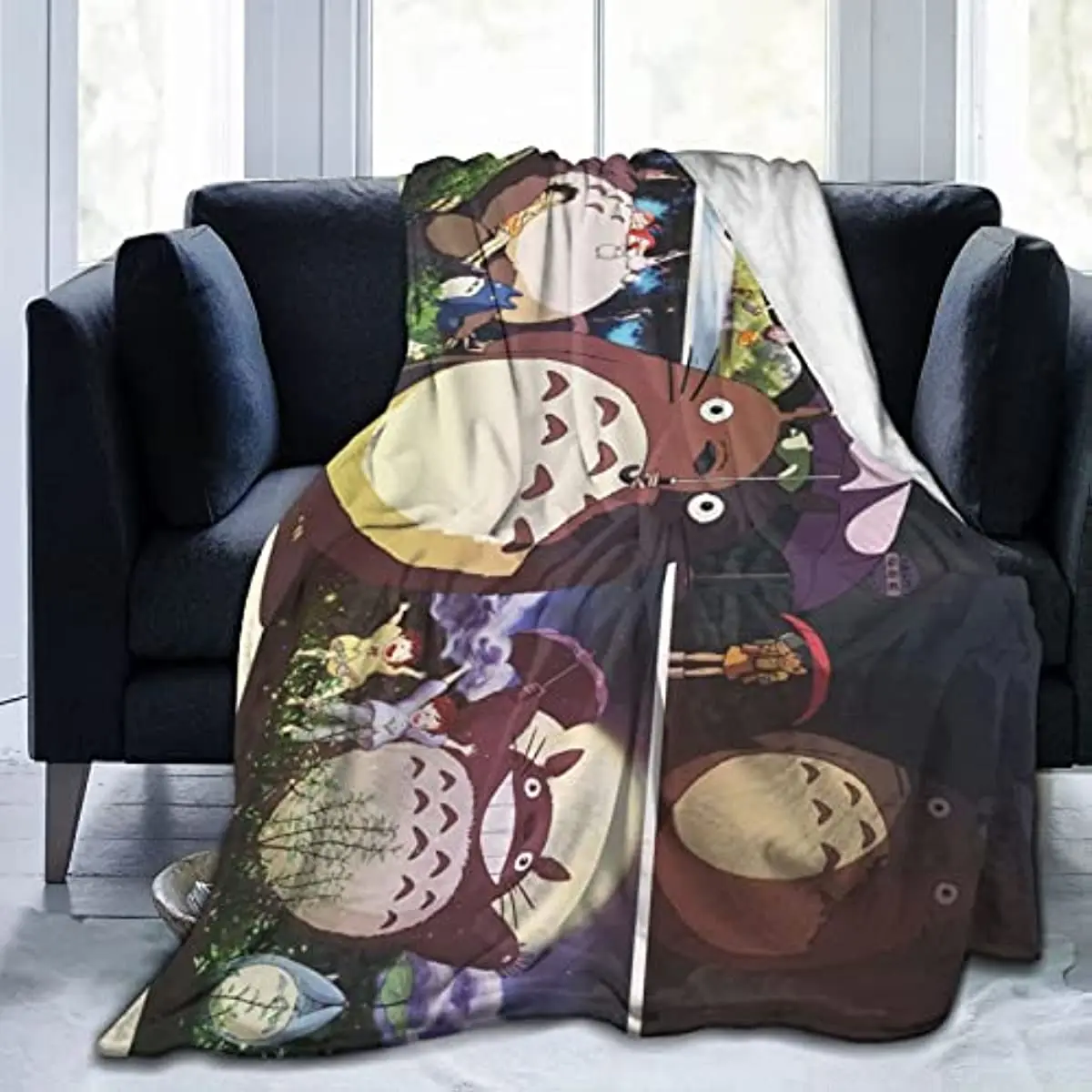 

Супермягкое и теплое ультратонкое шерстяное одеяло My Neighbor Totoro с принтом, диван-кровать, гостиная, спальня, всесезонное путешествие