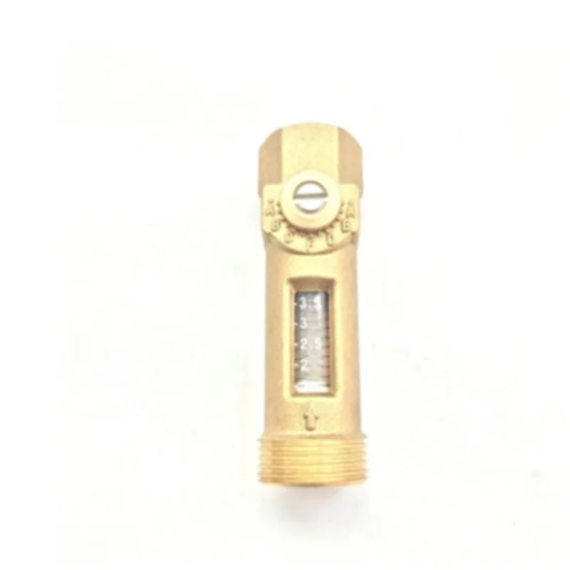 

3/4"Male* 1/2" Female Mechanical Flow Meter Reading 1-3.5L/min USC-MS21TB Spring flowmeter Brass Flow reader Balancing Valve