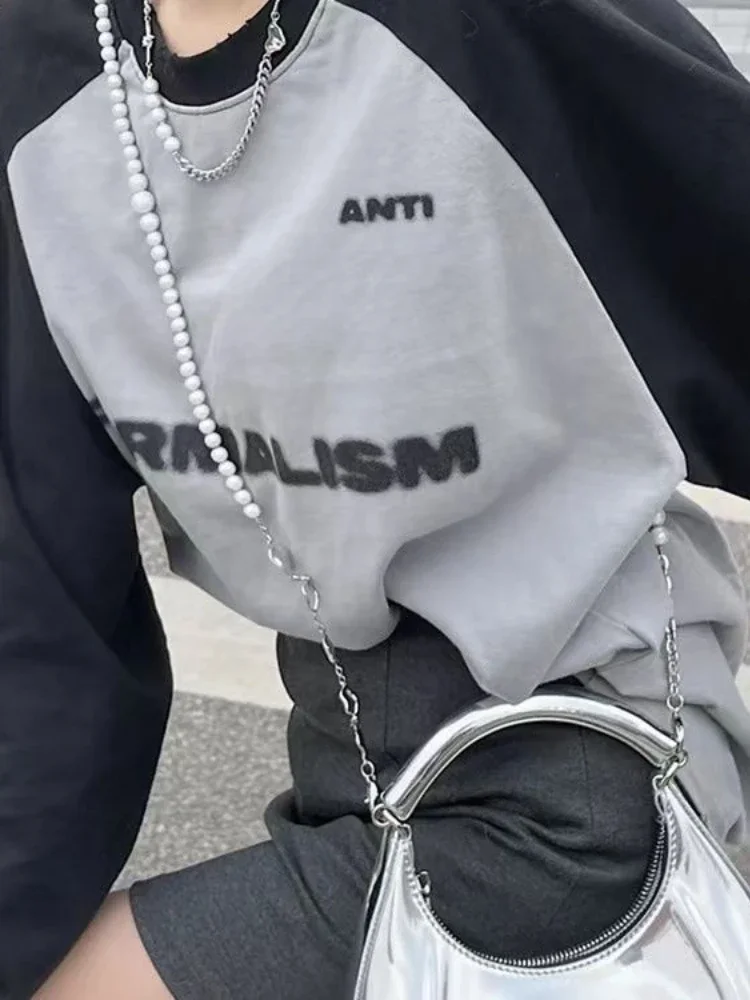 Женские футболки Woherb 2024 года шикарные женские с круглым вырезом уличная одежда