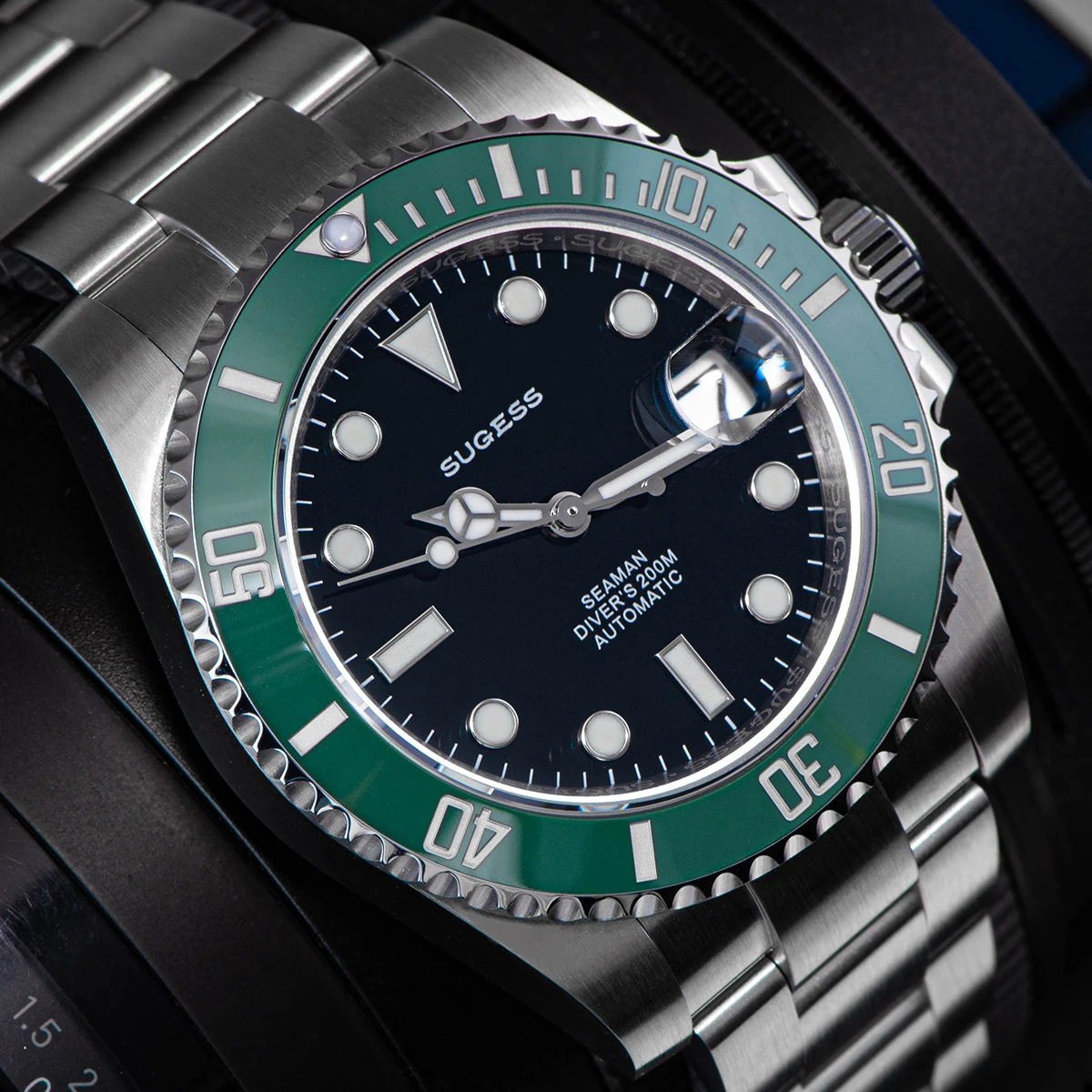 Дешево Часы мужские механические с керамическим циферблатом, 20 атм