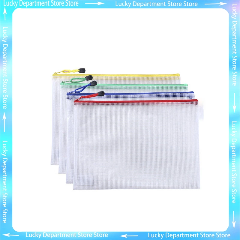 

A4 Mesh Information Bag Pvc Transparent Zipper Bag For Student Teachers And Members Of Parliament Office Essential Staff Use