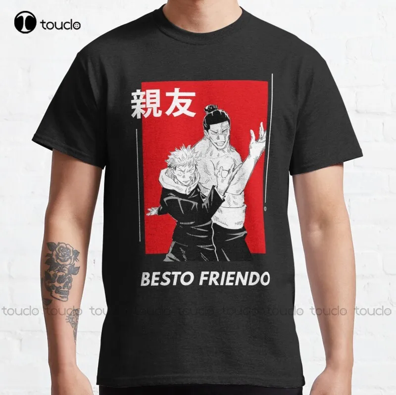 

New Besto Friendo - Itadori And Todo Pose | Jujutsu No Kaisen Classic T-Shirt Cotton Tee Shirt S-5Xl