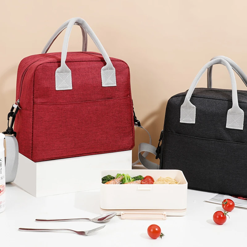 

Lunch Bag With Should Strap Handle Cooler Bags Work Student Thermal Lunch Box Thermal Fridge Bag Women Portable Food Bags