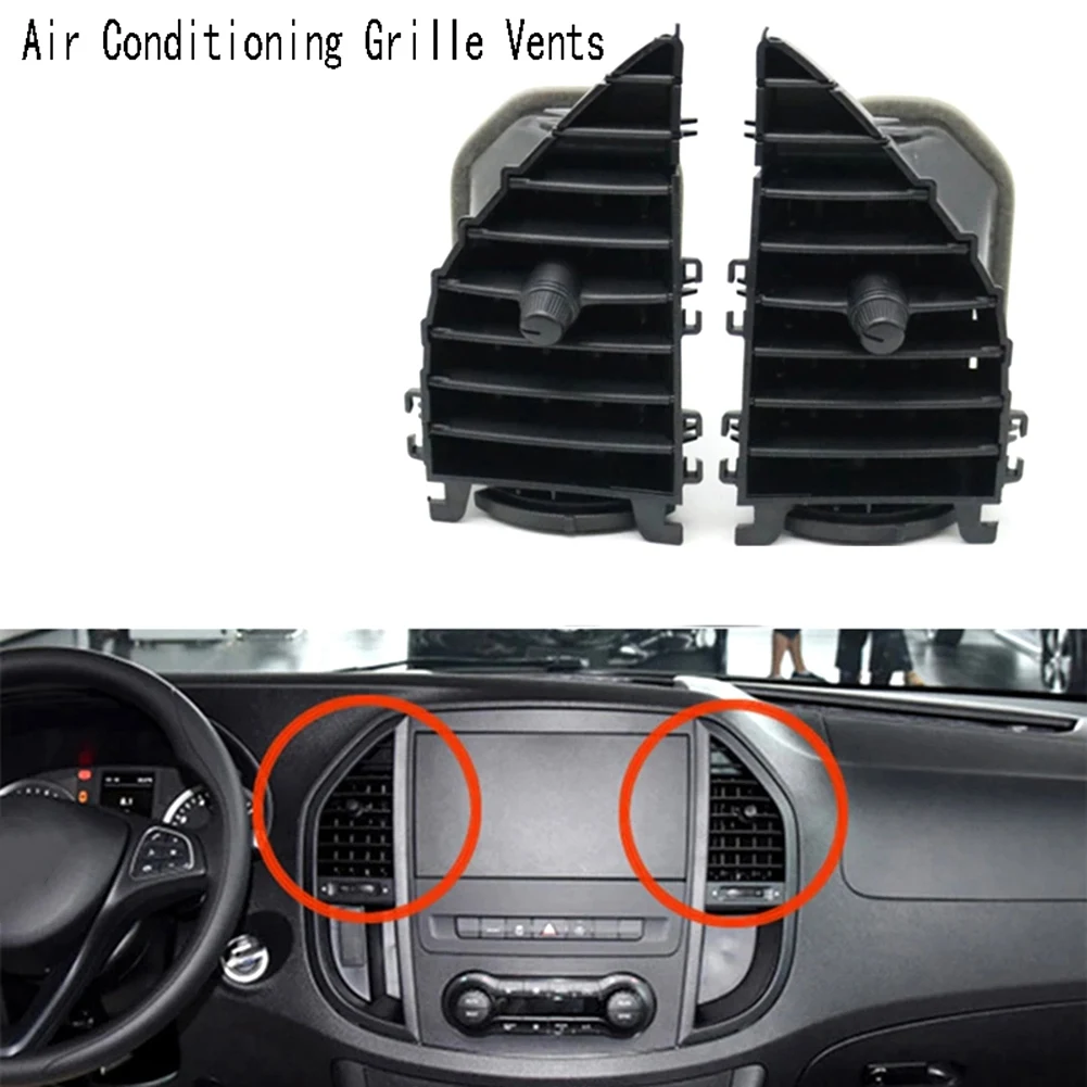 2X Car Front Dash Center Air Vent Conditioning Grille Vents For Mercedes-Benz Vito V260 W447 W448 2015-2024 Accessories