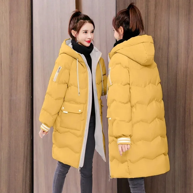 2022 Off-season New Down Padded Jacket Women's Winter Loose Cotton Padded Jacket Women's Mid-length Thick Padded Jacket Trendy W